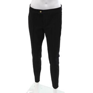 Sonia Bogner Womens Ankle Dress Pants Black High Rise Cotton Elastane Size 6